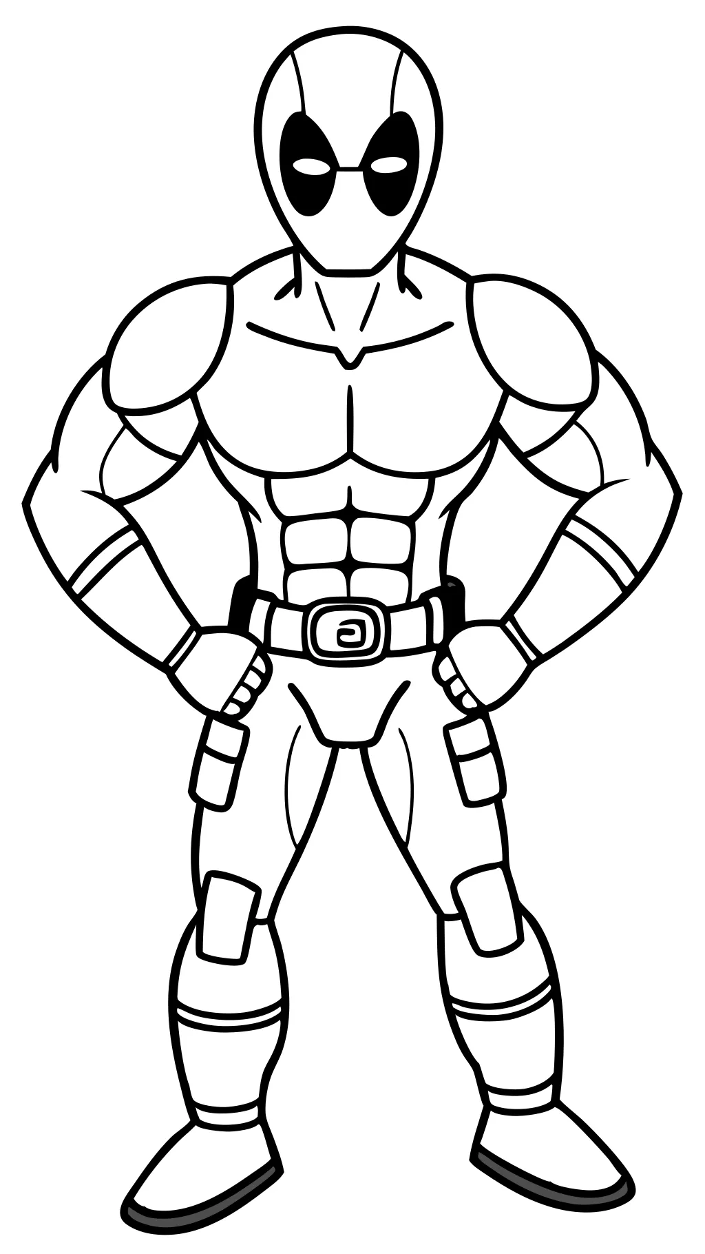 easy deadpool coloring pages